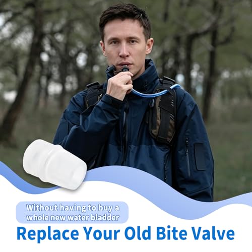 Bite Valve Replacement Mouthpiece Fit for Hydration Pack Bladder Water Backpack and Most Brands(4-Pack), with Shutoff Valve and Tube O-Ring - color: 5 Clear