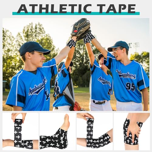 TrelaCo 1 Pcs Cross Wrist Tape Christian Athletic Tape, Black - color: Black