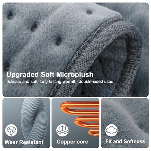 VALGELUIK Heating Pad for Back Pain Relief, 12"x24" Electric Heat Pad Gifts - color: Light Gray, size: 12 Inch x 24 Inch