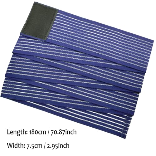 Extra Long Elastic Knee Wrap Compression Bandage Brace Support for Legs, Plantar Fasciitis, Stabilising Ligaments, Joint Pain, Squat, Basketball, Running, Tennis, Soccer, Football, Volleyball (Navy Blue) - color: Navy Blue