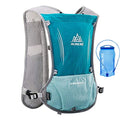 AONIJIE 5L Outdoor Sport Multifunctional Camping Backpack Cycling Running Climbing Hiking Hydration Vest Pack - color: Light Blue+1.5l Hydration Bladder