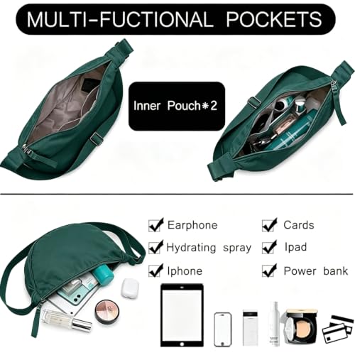 3PCS Fanny Pack Waist Bag Adjustable Waist Belt,Zippered Pockets,Hiking Fanny Pack for Running Dog Walking Travel Cycling(Green) - color: Green3