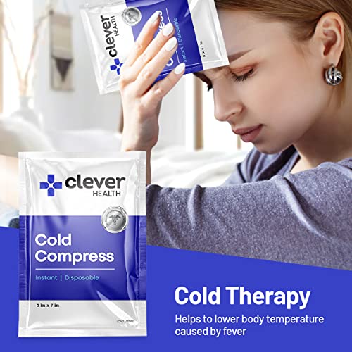 Instant Cold Pack | Disposable Ice Packs - Cold Therapy - for Injuries, Swelling, Inflammation, Muscle Strains, Sprains, Perfect for First aid Kit, Outdoor Activities, Athletes. 5x7 Inches, 6 Pack.