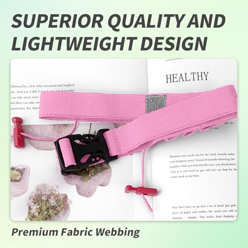 Stretch Fit Triathlon Number Belt No Pins Needed Comfortable Running Race Belt with Bib Holder for Marathon & More(Pink) - color: Pink