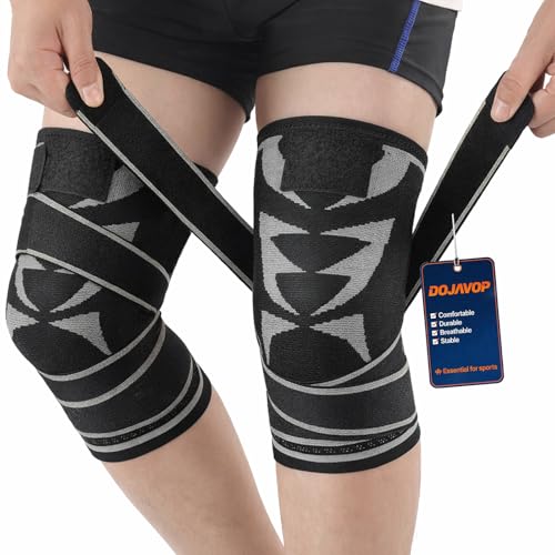 Compression Knee Brace for Women and Men with Strap Fit Mobilizer Knee Sleeve for Knee Pain Arthritis Sports Knee System Brace to Shin Protection Patellar Tendon Support Stabilizer (X-Large) - size: X-Large