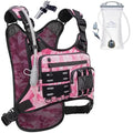 Zelvot Running Vest with 2L Water Bladder, Hydration Backpack, U.S. Design Patent, Lightweight Hydration Pack with Gear Holder, Reflective Chest Pack for Men Women - color: Camo Pink, size: X-Small-Small