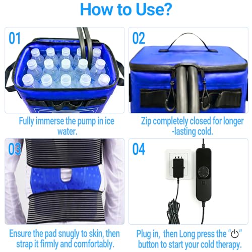 Portable Ice Machine for Knee After Surgery, Cold Therapy Machine w/Wheels