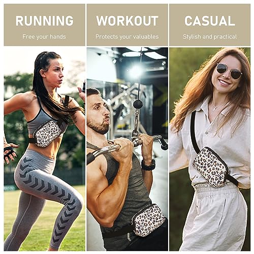 Fanny Pack, Adjustable Crossbody Waist Bag, Leopard - color: Leopard