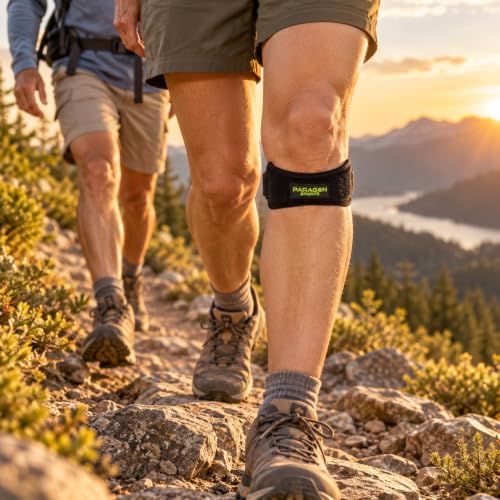 Patella Knee Strap for Running, Fitness, Stairs Climbing/Adjustable Patellar Tendon Support Band for Basketball, Athletics by Paragon Sports/Pain Relief Brace for Jumper's Knee and Chondromalacia