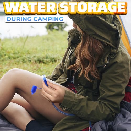1/1.5L Water Bladder for Hiking Backpack, Wide Mouth, Fill Marks - color: Blue 1.5 L
