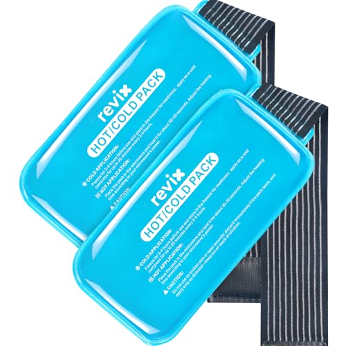 REVIX Ice Packs for Injuries Reusable, 2 Pack Hot & Cold Gel Packs, Large - color: Blue, size: Large 12 x 6 Inch
