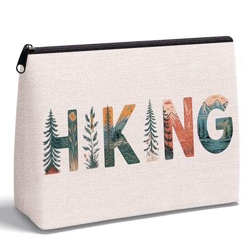 Hiking Gifts for Women, Zipper Makeup Bag for Hikers - color: Hiking