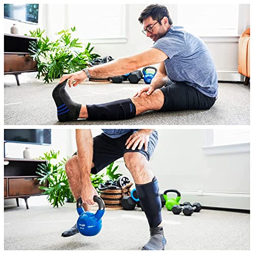 Calf Brace for Torn Calf Muscle and Shin Splint Relief - Shin Splint Brace - Compression Sleeves for Women Calf Compression Sleeve Men, Shin Splint Compression Sleeve, Compression Calf Sleeve Women, Calf Compression Sleeve Women, Calf Sleeves for Men, Com