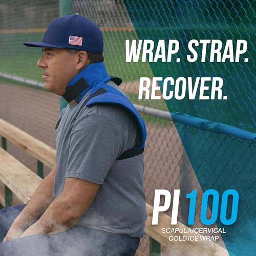 Pro Ice Scapula/Cervical Cold Ice Wrap with Inserts - Adjustable Ice Wrap for Targeted Relief & Soothing Comfort Support for Muscle and Joint Pain - Includes 1 Ice Wrap & Ice Inserts