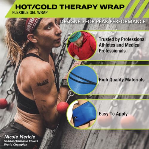 Pro-Tec Athletics Hot/Cold Wrap for Knee and Ankle, Provides Heat and Cold Relief, Dual Strapping System for Compression - size: The Hot / Cold Therapy Wrap (XL)