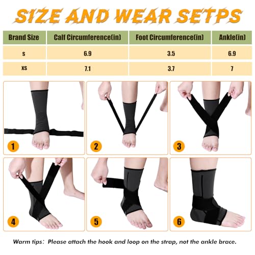 Tarpop 1 Pair Kids Ankle Brace Compression Support,Black,X-Small - color: Black, size: X-Small