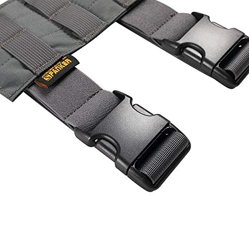 EXCELLENT ELITE SPANKER Tactical Drop Leg Holster Adjustable Drop Leg Platform Molle Module Universal Bag for Left/Right Leg - color: Grey