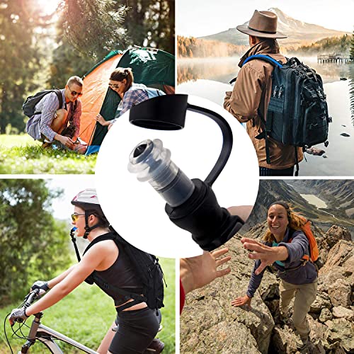 Hydration Bladder Bite Valve Replacement Mouthpiece Fit for Any Water Backpack and Most Brands, with Manual Switch Valve - color: 2 Pack removable black