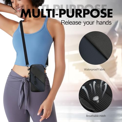 Phone Holder for Running Armband,Small Crossbody Shoulder Holsters Bag with Arm Bands for Women Men Kids,Fits iPhone 15 14 13 12 11 Pro Max Xs Xr 8 7 6S 6 Plus SE Mini Galaxy Workout,Exercise Arm Bag - color: Blue