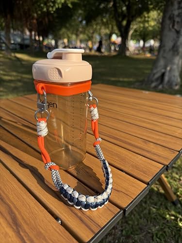 Outman Sport Water Bottle Handle Strap Holder Sling Cup Handle - color: Dark blue and grey