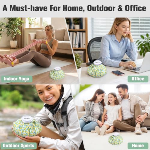 Ice Packs for Injuries Reusable, 3 Sizes, Lemon - color: Lemon