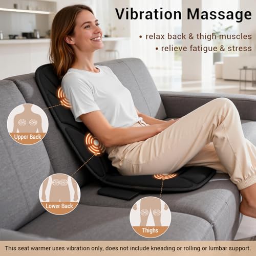 CARSHION Massage Chair Pad with Full Back Thighs Heat