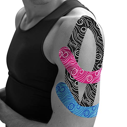 (2in X 103 Feet) OK TAPE PRO Bulk Kinesiology Tape, Original Elastic Latex Free Kinesiology Therapeutic Tape, Free Cut Printed - color: Pink