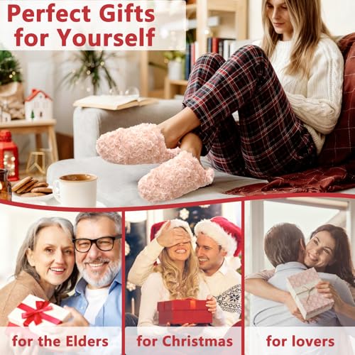 Microwavable Heating Pads for Foot, Microwave Foot Warmers with Moist Heat, Microwave Heated Slippers for Cold Feet, Microwavable Slippers, Heat Compress, Washable Cover, Pink, L - size: L, style: Pink