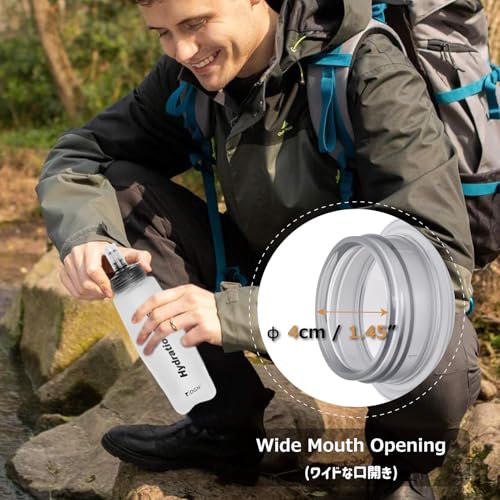 Azarxis TPU Soft Flask Collapsible Water Bottle Running Folding Gel Water Reservoir Handheld for Hydration Pack Hiking Cycling Climbing Jogging Marathon Trail Race - color: #04 Blue - 250ml - 2-pack