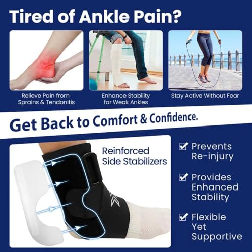 2 Pack Ankle Braces with Side Stabilizers, Neoprene Ankle Braces