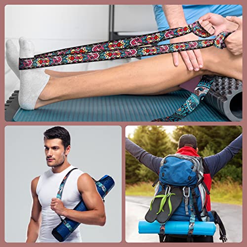 Minatee 2 Pcs Yoga Mat Straps, Adjustable Thick Sling Shoulder Carrier