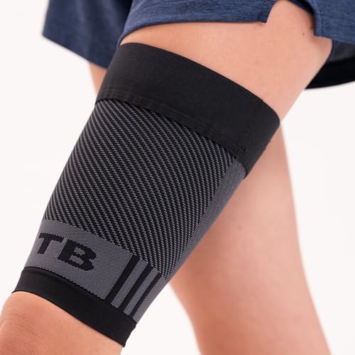 OS1st QS4 Compression Quad/Hamstring Sleeve with Iliotibial Band Brace for ITBS, hamstring pulls and weak quads and thighs - size: X-Large
