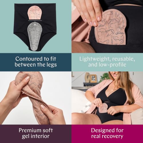 Nyssa Between-Legs Ice/Heat Pack – Reusable Hot & Cold Therapy Pad for Postpartum Birth Recovery – Contoured Design for Comfort & C-Section Support – Fits FourthWear Underwear