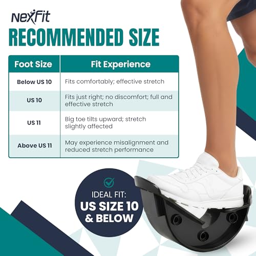 Foot & Calf Stretcher – Premium Stretcher for Plantar Fasciitis, Achilles Tendonitis Relief – Foot Rocker with Durable, Slip-Resistant Design - Stretch Guide for Effective Leg Flexibility - color: Black