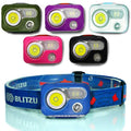 BLITZU Rechargeable Headlamp, Adjustable, Durable, Waterproof, Blue, Battery Powered, 120-Day Guarantee - color: Blue