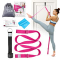 Leg Stretcher Strap with Door Anchor and Resistance Band, Splits Trainer - color: Vibrant Pink