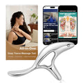 lifechill Trigger Point Massage Tool for Pain Relief Deep Tissue & Gua Sha, HSA Fascia Release Tools for Full Body, FSA Eligible Items Muscle Scraper Acupressure Tool TMJ Relief, Thumb Saver Neck Foot - color: Silver