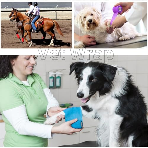 9 Pack Self Adhesive Bandage Wrap 4 Inch x 5 Yards Elastic Cohesive Wrap - color: Mix-9, size: 4 Inch