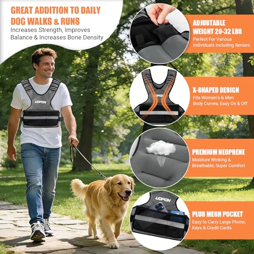 Adjustable Weighted Vest Women, 6-12 Lb Ruck Vest with 6 Ironsand weights - color: Gray, size: 20-32 Lbs