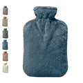 BICAREE Hot Water Bottle with Cover, 2L PVC Hot Water Bag for Neck, Shoulder Pain and Hand Feet Warmer, Menstrual Cramps, Hot Compress and Cold Therapy(Blue Ashes) - style: A Blue Ashes