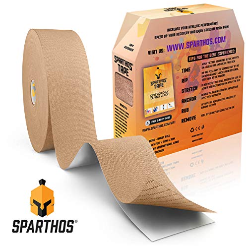 Sparthos Kinesiology Tape Roll - Uncut KT Kinesio Tape, 115 ft Bulk - Beige - color: Desert Beige
