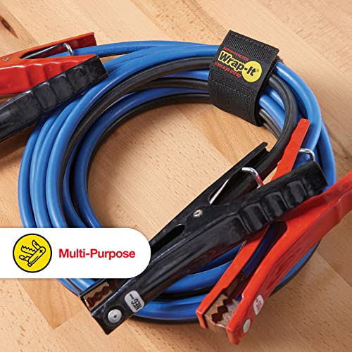 Super-Stretch Wrap-It Storage Straps - 12" (8 Pack) - Elastic Hook and Loop Cinch Straps - color: Black, size: 12" (8 Pack)