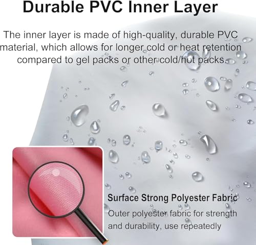 Ice Pack for Injuries Reusable, Small Ice Bag Reusable 6" Hot Water Bag for Hot & Cold Therapy, No-Leak Elastic Ice Bag for Pain Relief, Menstruation Pain Injuries Muscle Strains, Pink - size: 6", style: Pink