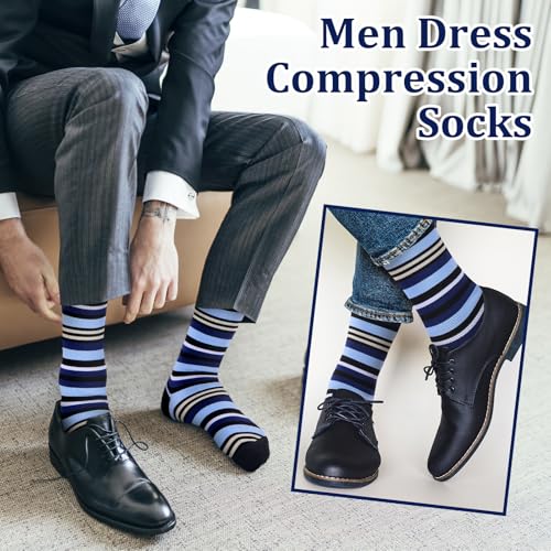 Shyyween 12 Pairs Men Knee High Compression Socks - size: XX-Large, style: Minimalist