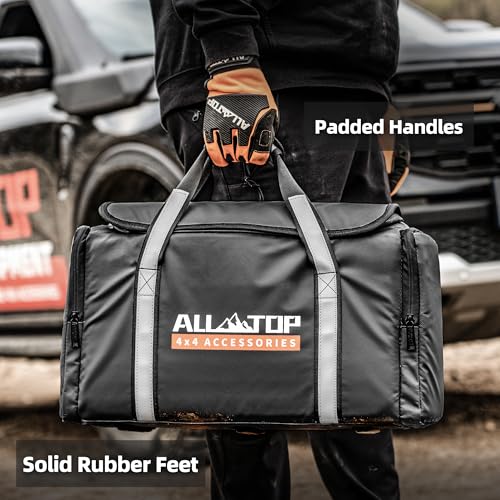 ALL-TOP Recovery Pack Bag, Water-Resist Tool Organizer for Offroad Gear & Overland Equipment, Standing Zippered Waterproof Storage Tote, Black Empty - color: Black, Recovery Bag