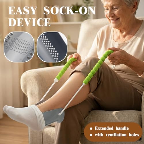 7PC Hip Kit for Seniors Total Hip Replacement Prime, Hip Replacement Kit After Surgery, Recovery Kit,Sock Aid,Dressing Stick,Shoehorn,Dressing Aid for Pants,Leg Lifter,Back Scratcher,Bath Scrubber