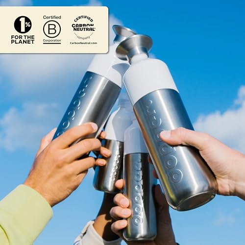 Preserve Dopper Stainless Steel Bottle, 90% Recycled, BPA-Free, 16.5oz - color: Steel