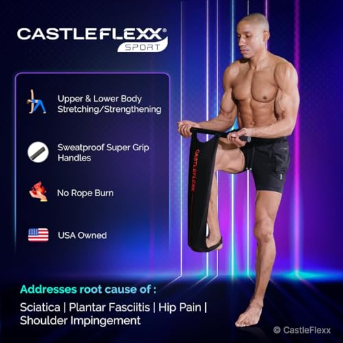 CastleFlexx Mobility and Full Body Strengthening Device - color: Black, size: Large 5'9 - 6'2