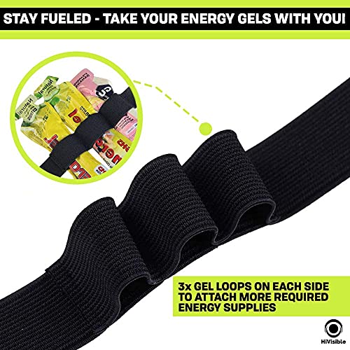 Triathlon Race Belt for Runners Number Holder, Black, 2 Pieces - color: 2 x Race Belt - Black