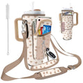 Stanley Carrier Bag for Stanley 40oz/30ozTumbler with Phone with 2 Adjustable Strap,3 Pockets Bottle Stanley Cup Carrier Bag & Case,Accessories for Hiking Travelling - color: Cut Bear